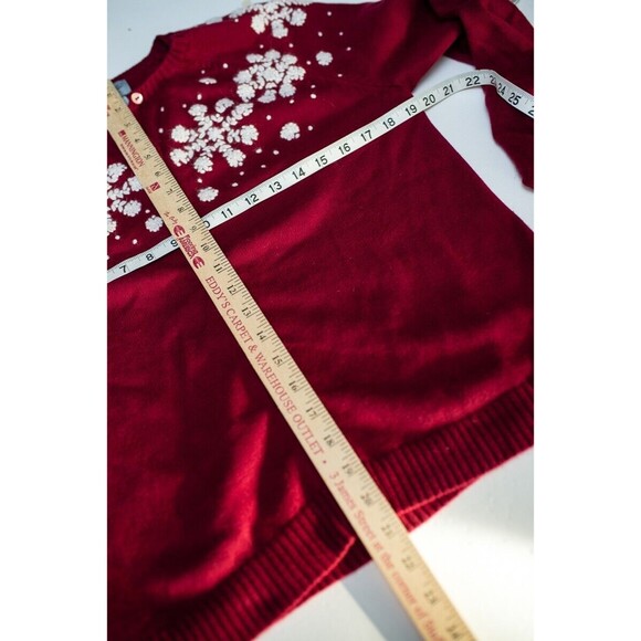 Eddie Bauer Collectibles Snowflake Angora Cardigan Sweater Womens Medium Black - Picture 6 of 6